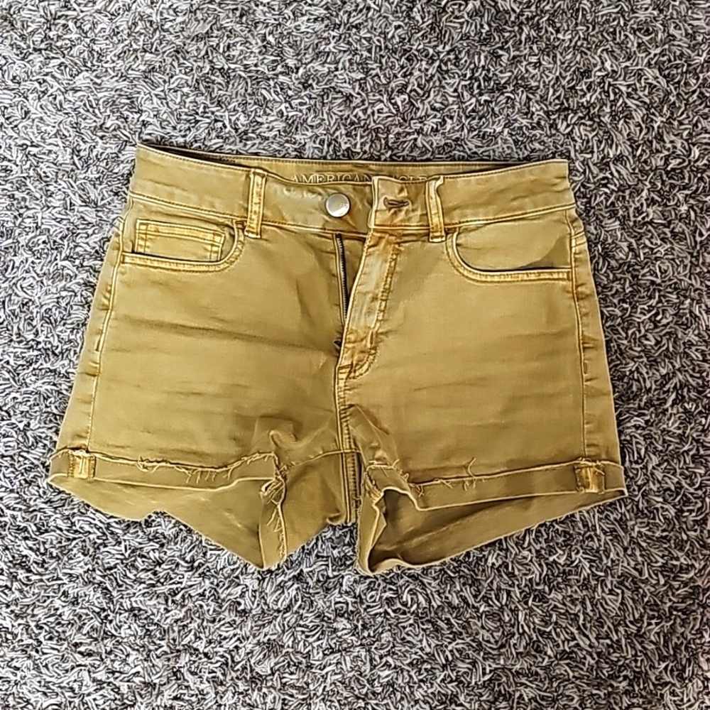 AE hi-rise shortie - mustard